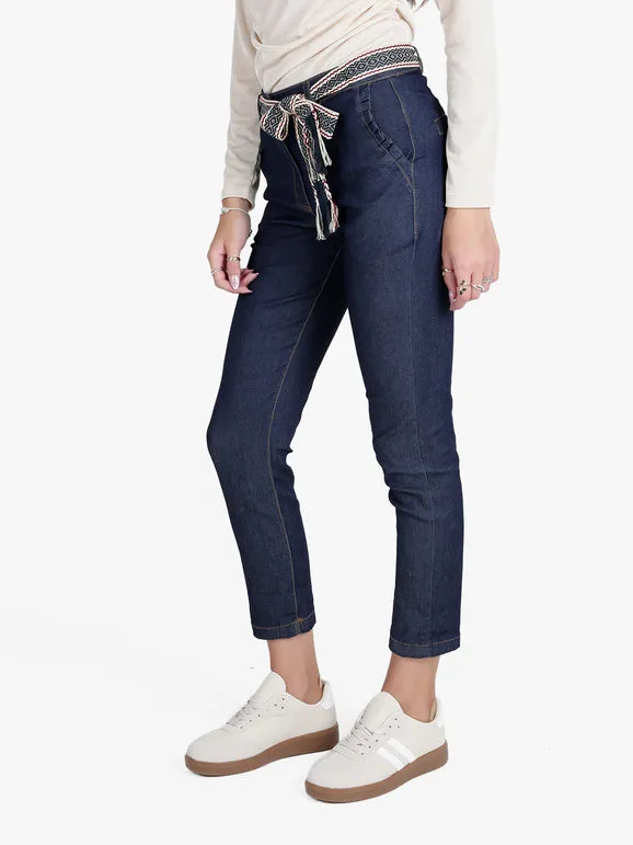 New Gj Pantalón recto de mujer efecto denim