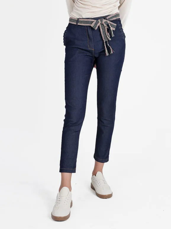 New Gj Pantalón recto de mujer efecto denim