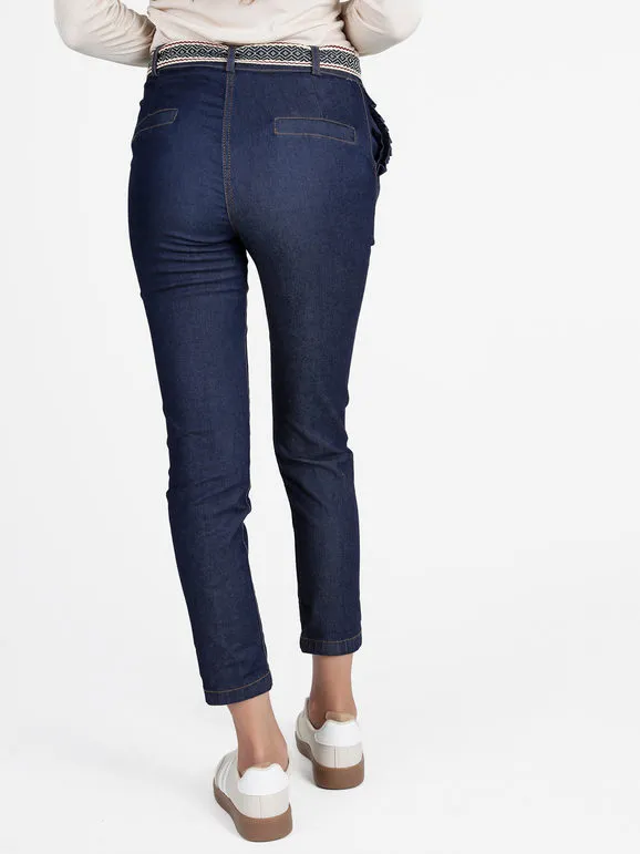 New Gj Pantalón recto de mujer efecto denim