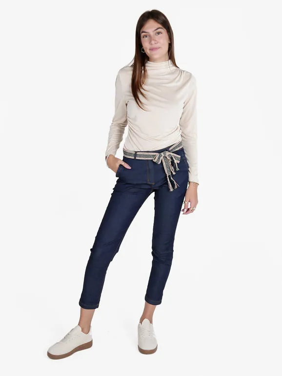 New Gj Pantalón recto de mujer efecto denim