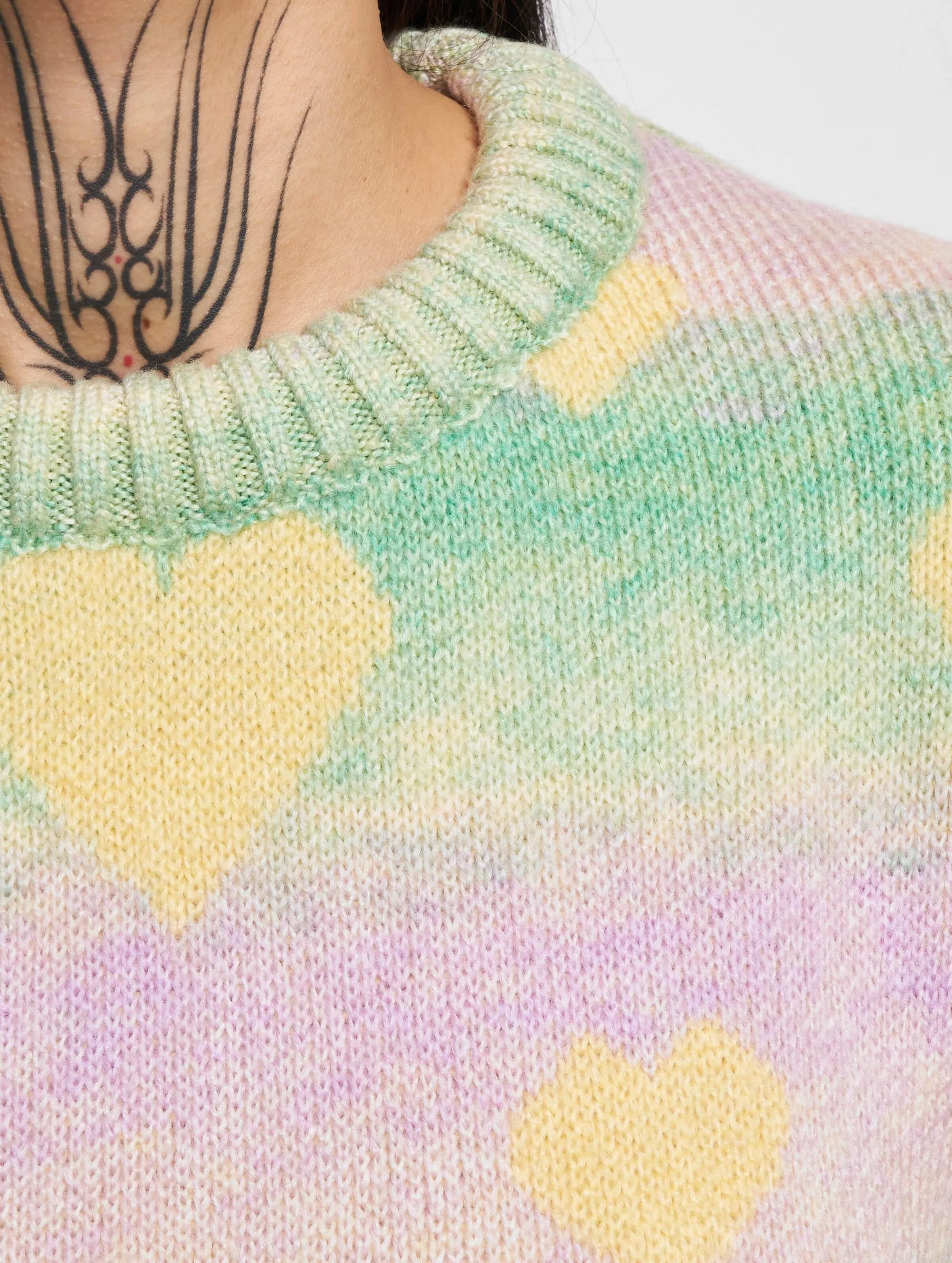 Only Aida L/S Heart Knit