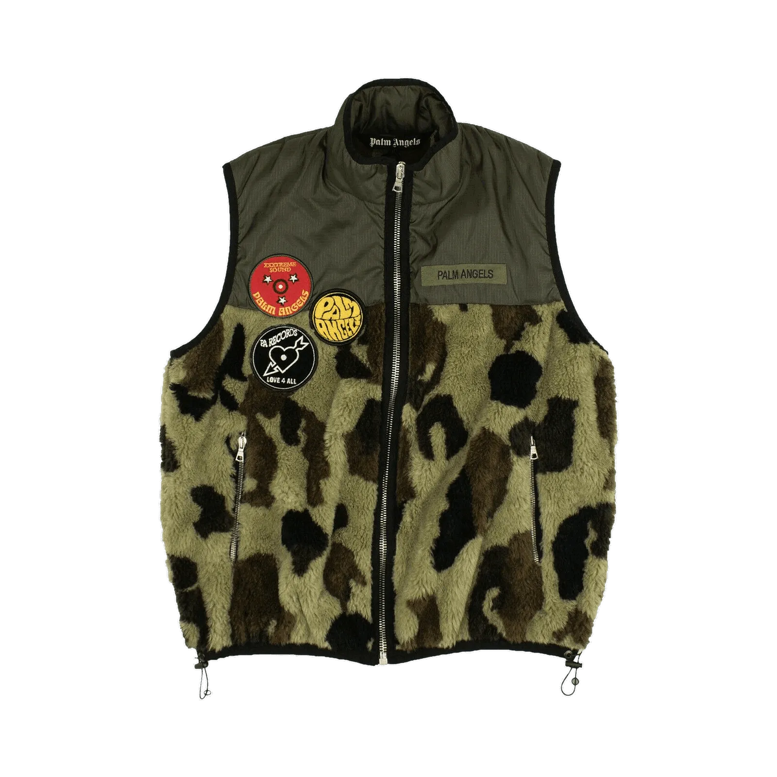 Palm Angels Camo Records Pile Patch Vest