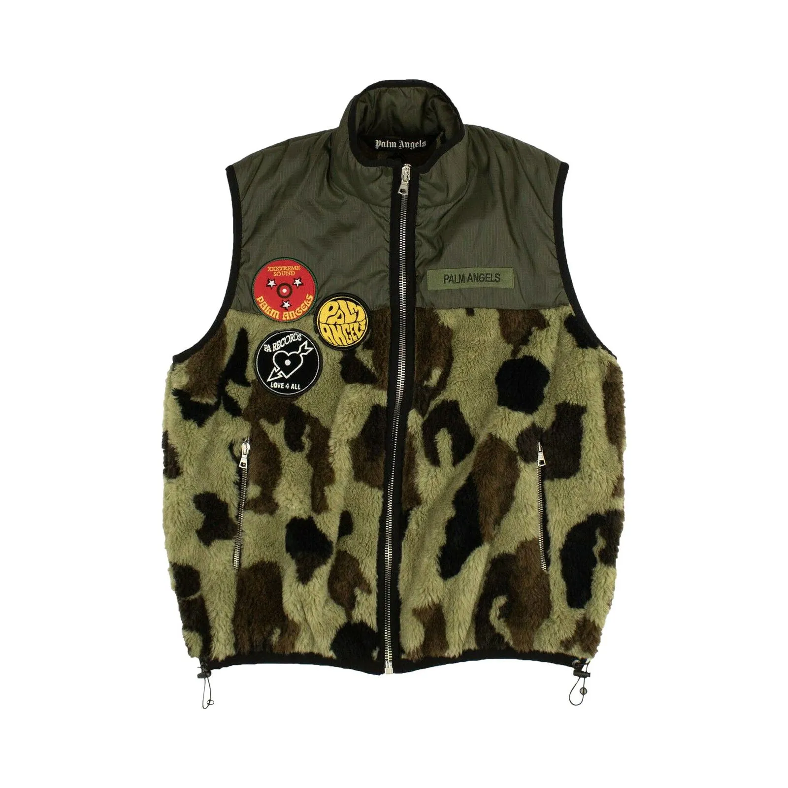 Palm Angels Camo Records Pile Patch Vest