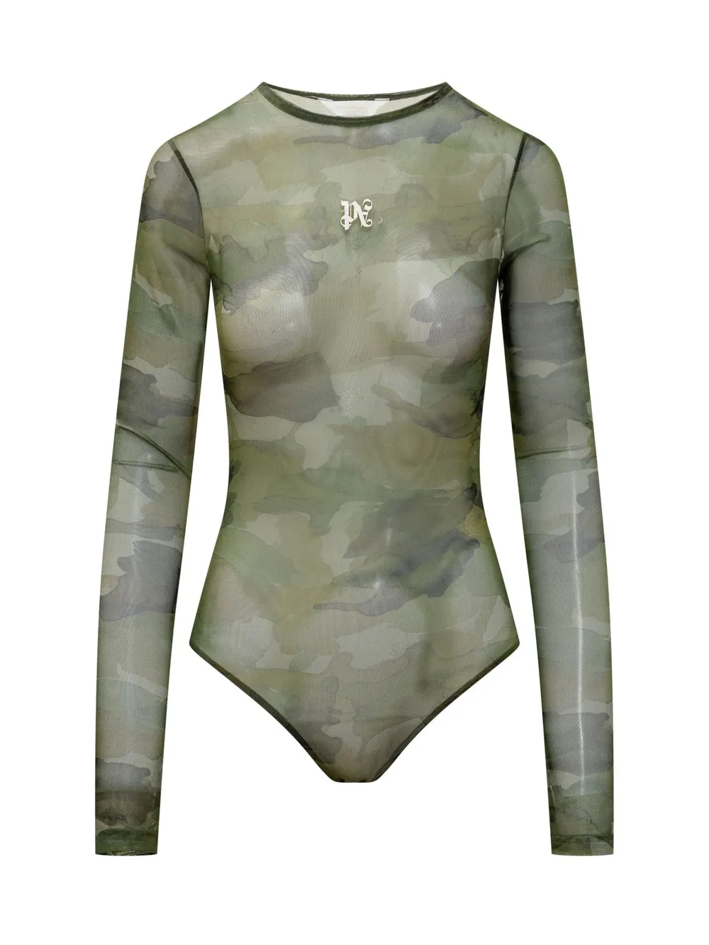 PALM ANGELS Camo Tulle Body