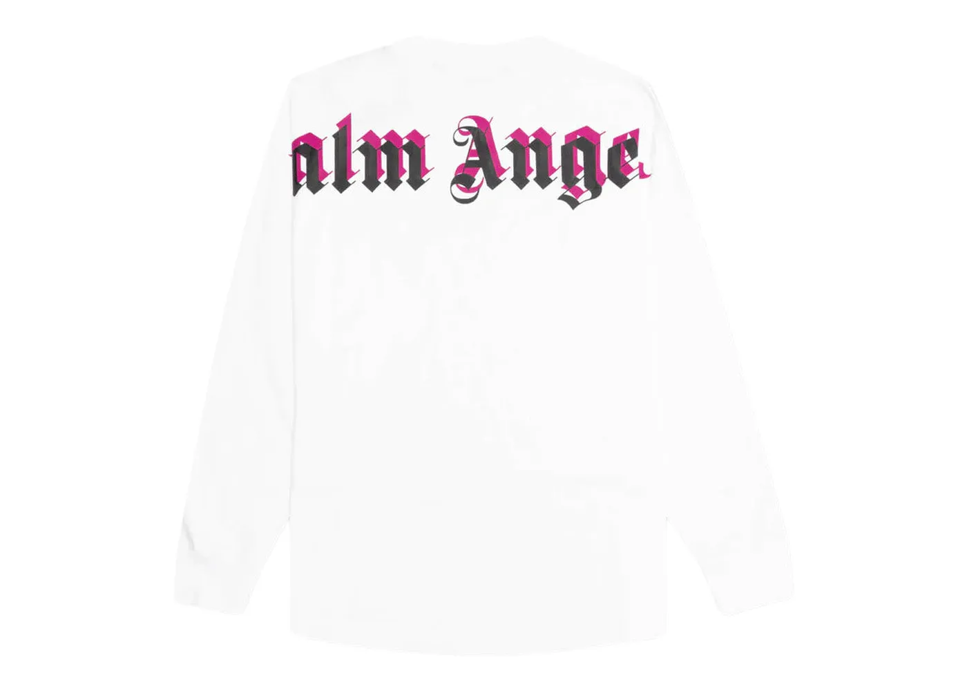 Palm Angels Doubled Logo Longsleeve T-Shirt White/Black/Fuschsia