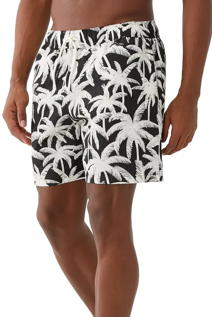 Palm Angels Palms Allover Swimshorts Black Off White