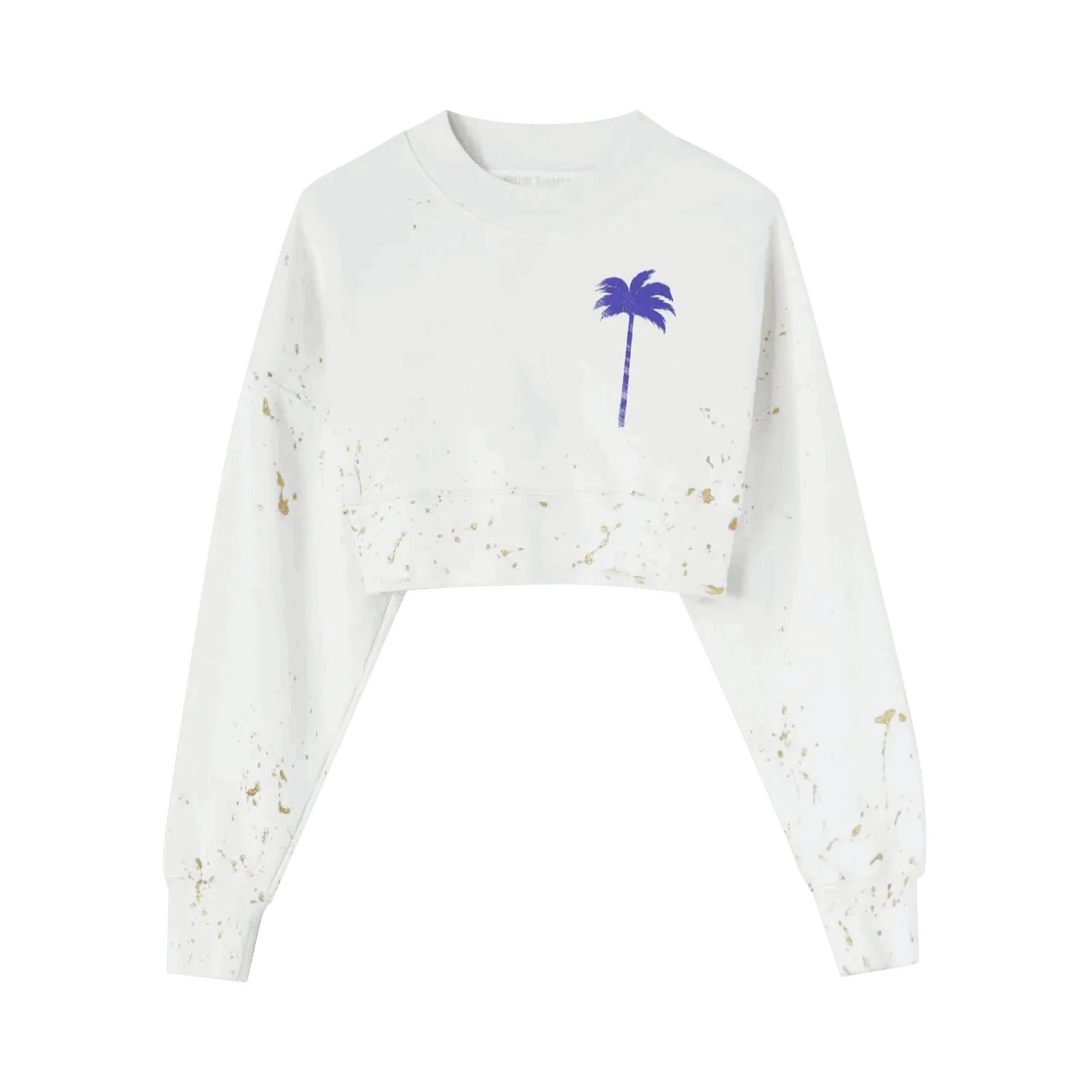 Palm Angels PXP Painted Cropped Crew Sweat