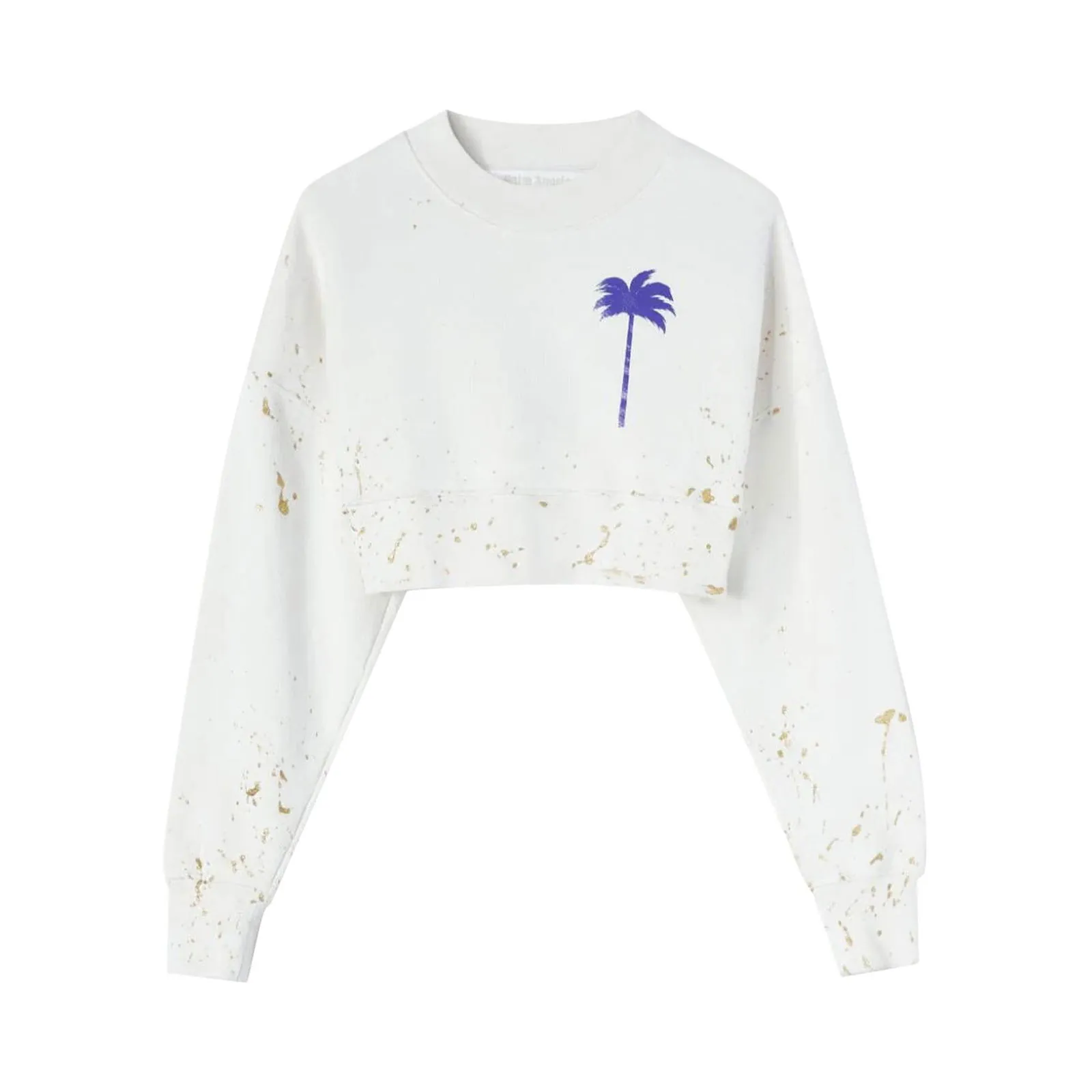 Palm Angels PXP Painted Cropped Crew Sweat