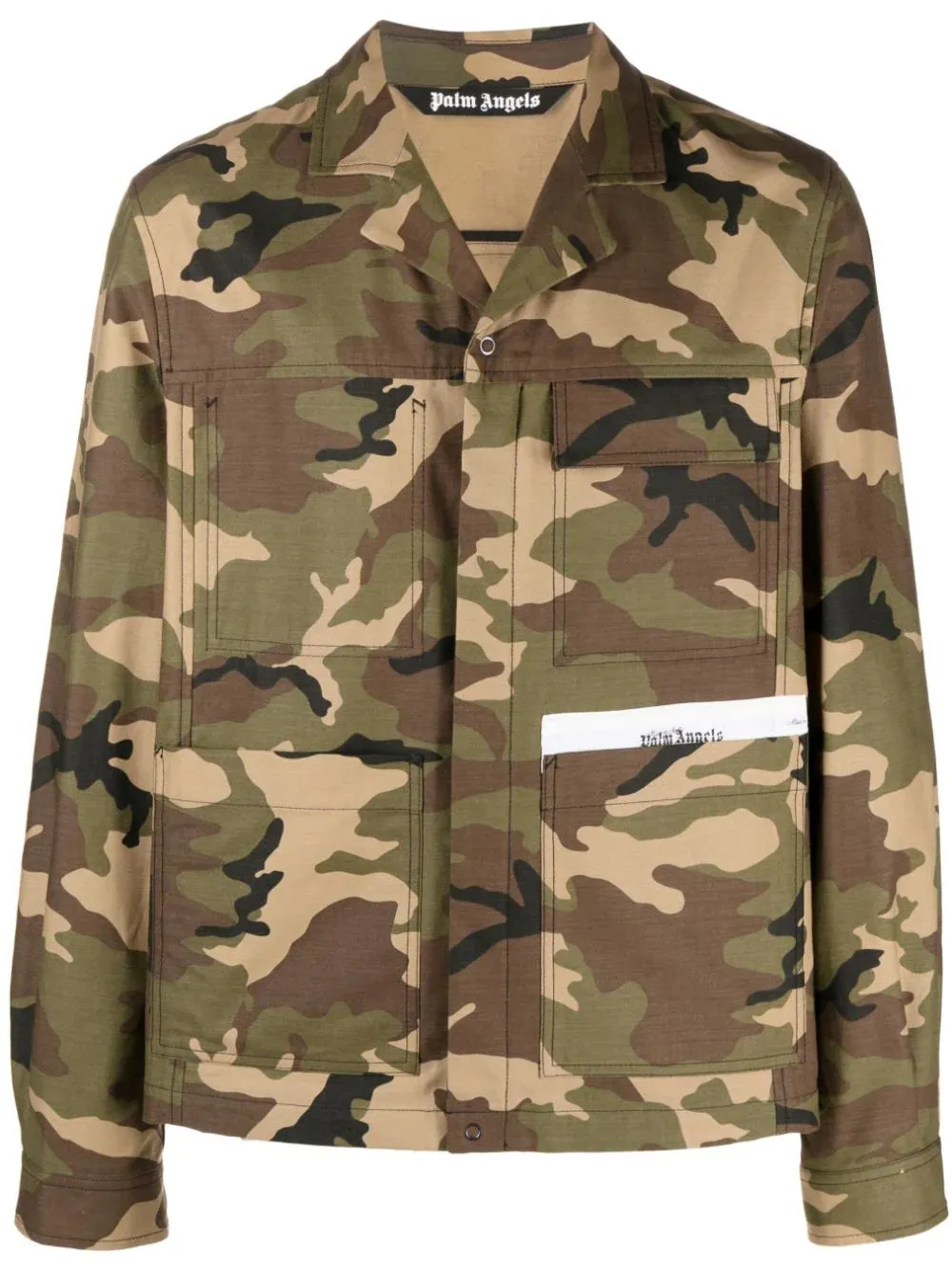 Palm Angels Sartorial Tape Camo Work Jkt Military Off White