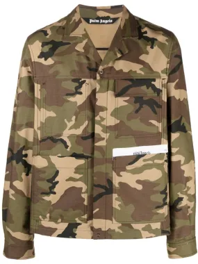 Palm Angels Sartorial Tape Camo Work Jkt Military Off White