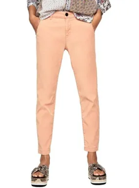 pantalon pepe jeans maura naranja para mujer