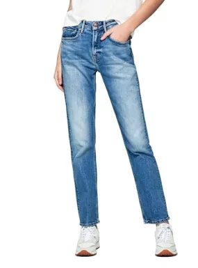 pantalon vaquero pepe jeans mary azul para mujer