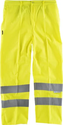 Pantalón alta visibilidad con cintas reflectante Amarillo