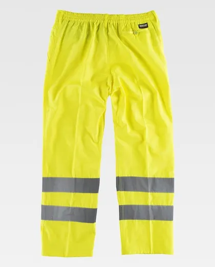 Pantalón alta visibilidad con cintas reflectante Amarillo