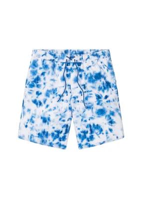 Pantalón corto de playa Azul ártico-blanco estampado