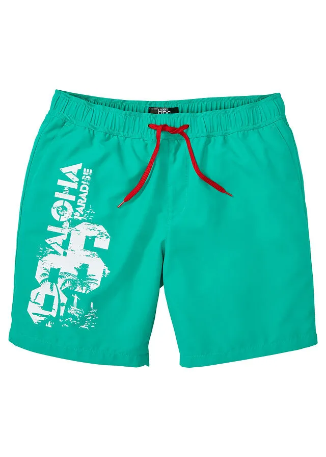 Pantalón corto playero de poliéster reciclado Verde jade