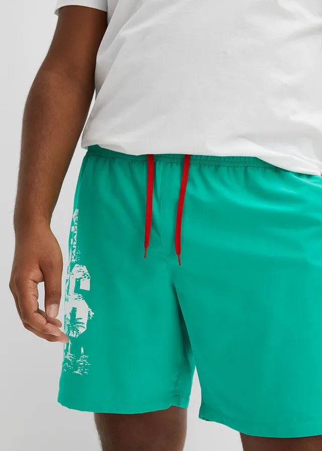 Pantalón corto playero de poliéster reciclado Verde jade