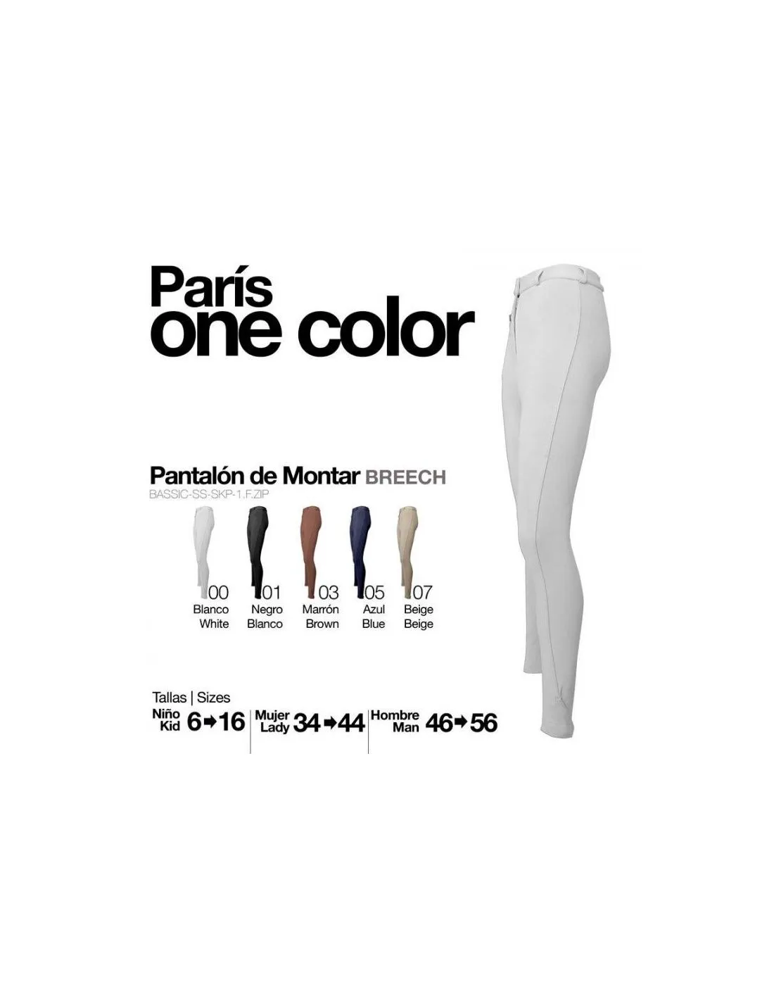 Pantalón Paris One Color Mujer