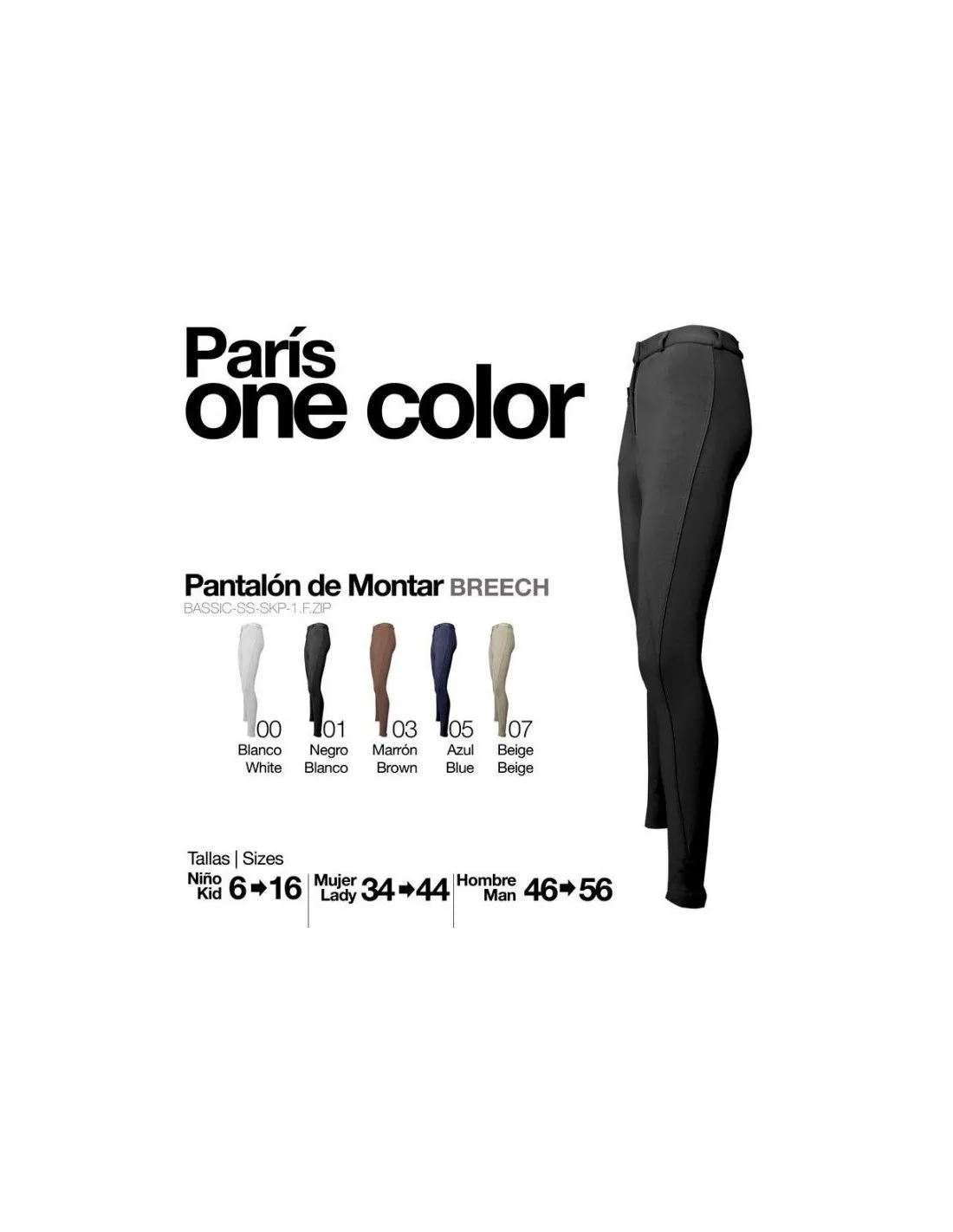 Pantalón Paris One Color Mujer