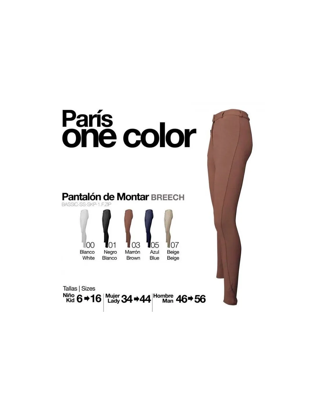 Pantalón Paris One Color Mujer