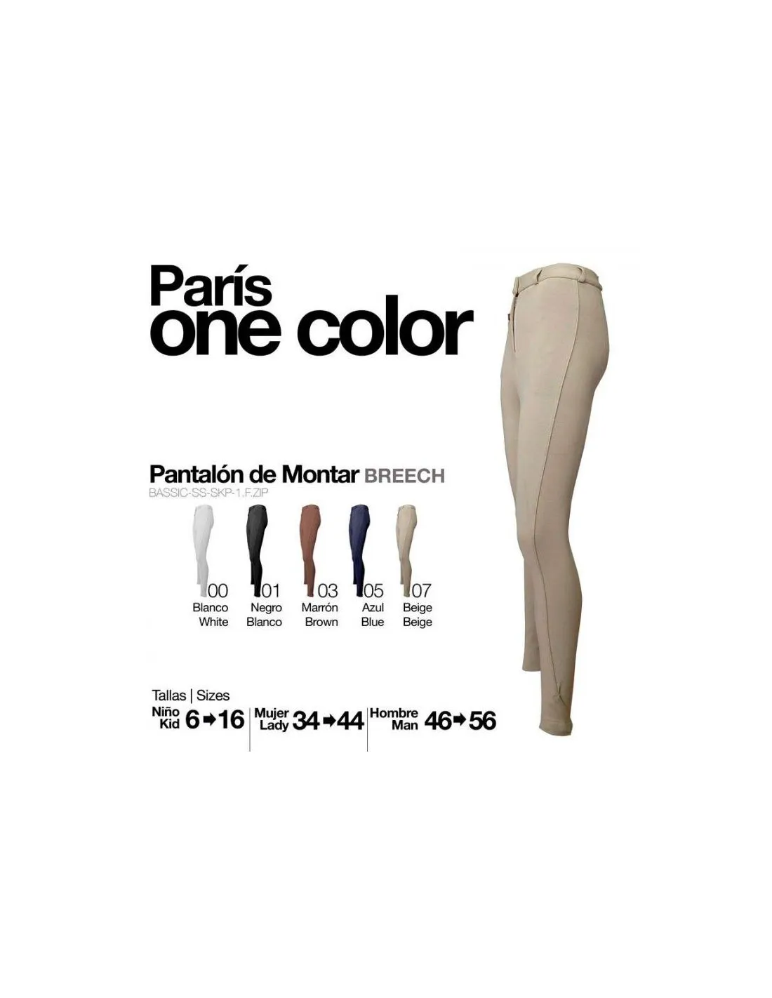 Pantalón Paris One Color Mujer