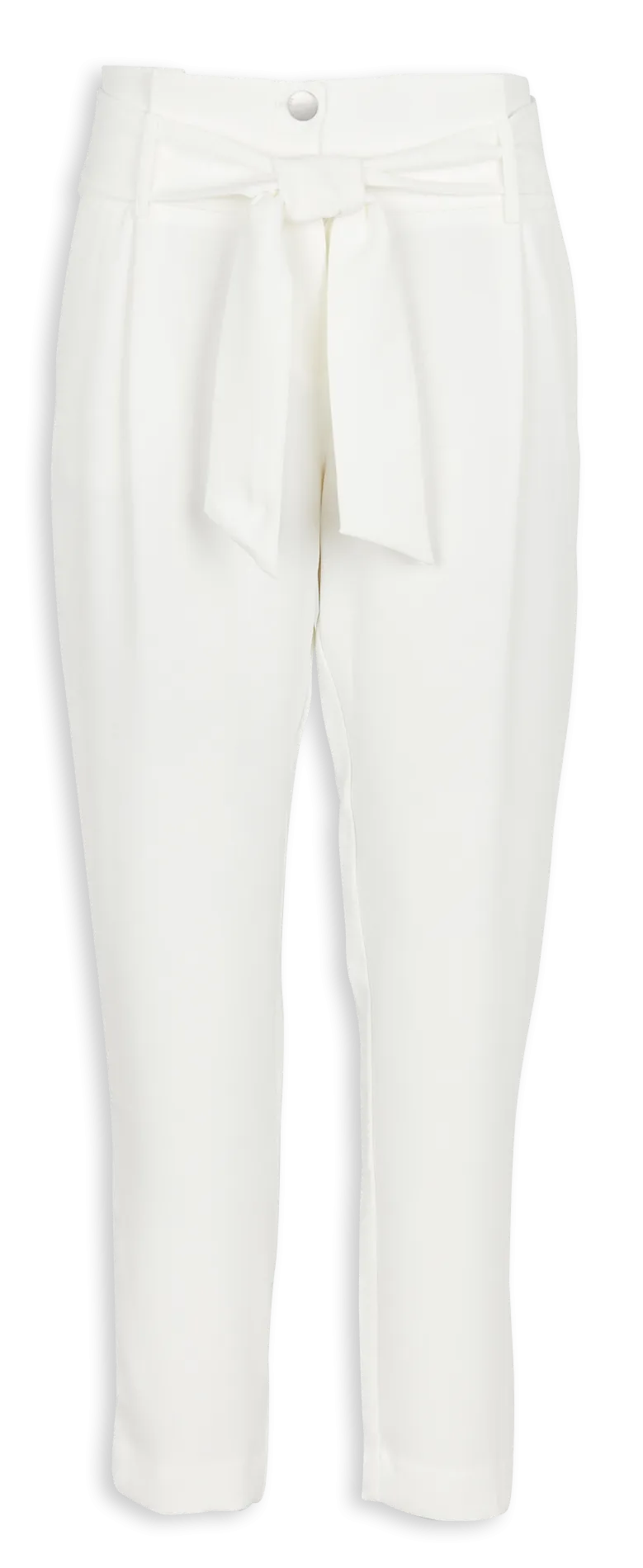 Pantalón tapered en blanco