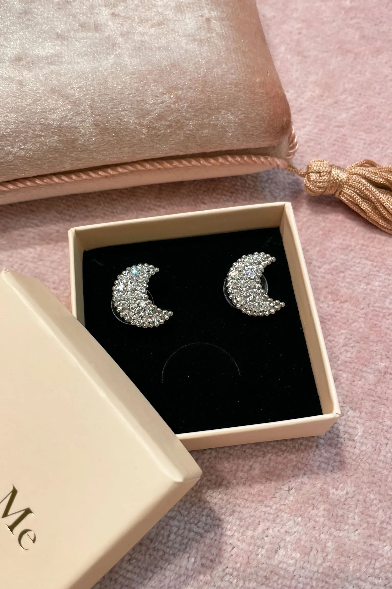 Pendientes Luna Swarovski