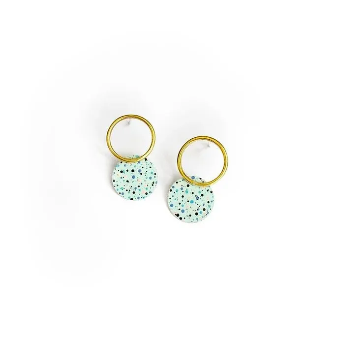 Pendientes Mottled Menta