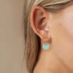 Pendientes Mottled Menta