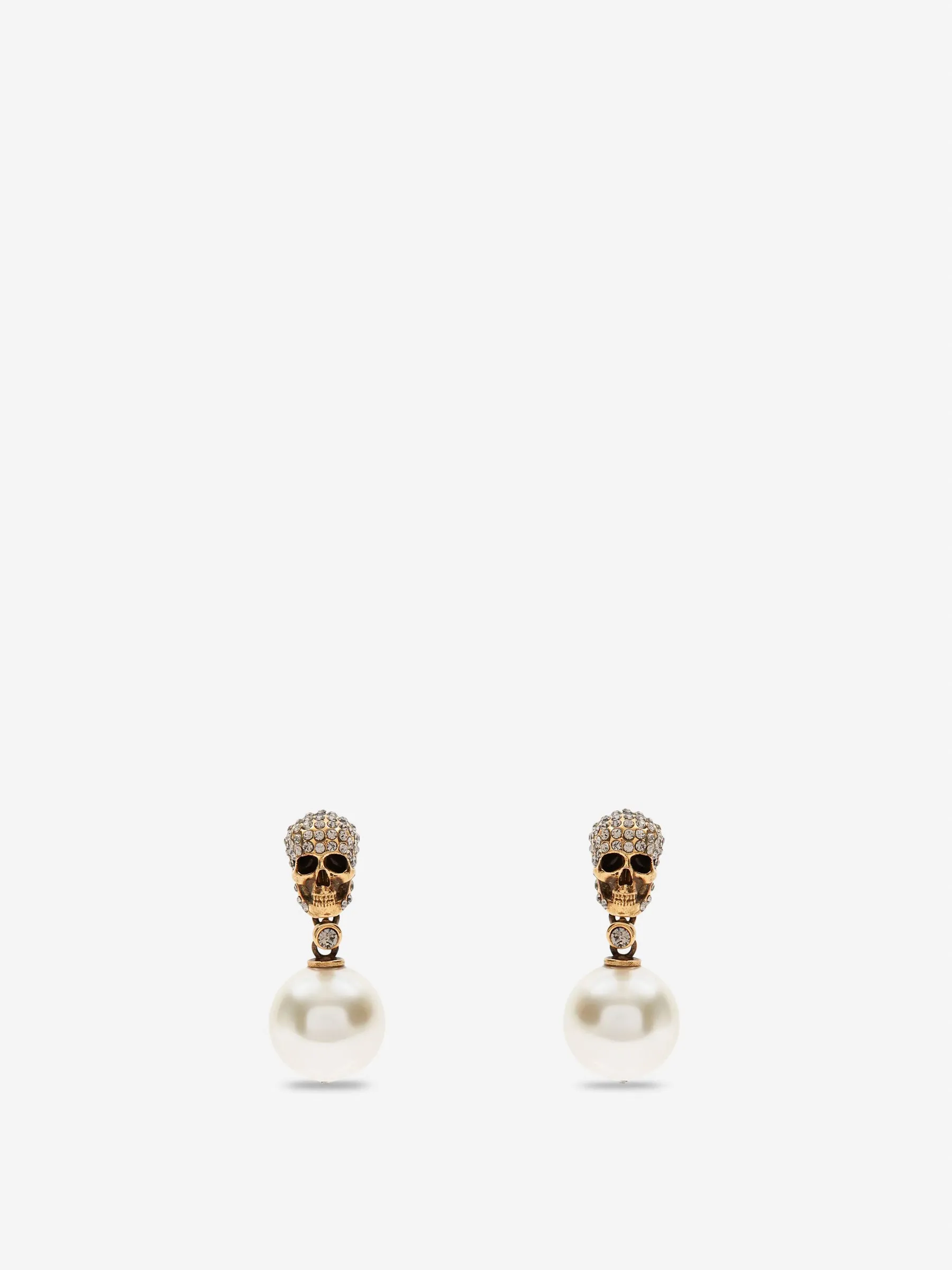 Pendientes Pearl Pave Skull