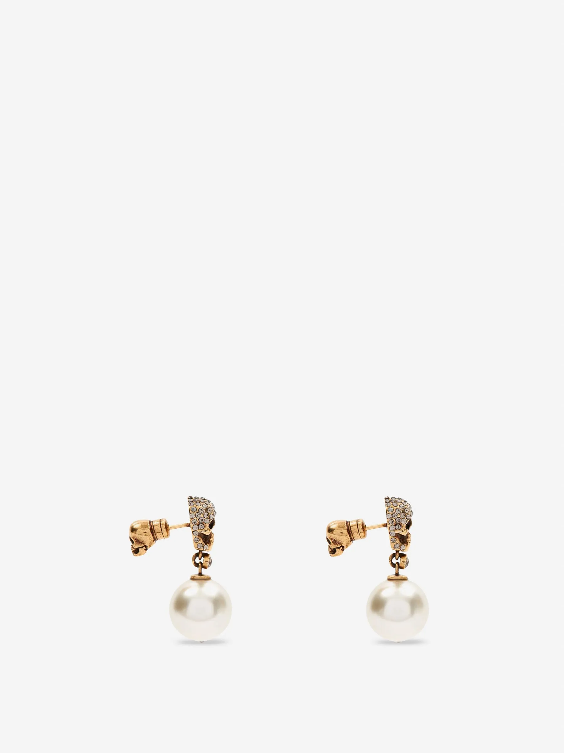 Pendientes Pearl Pave Skull