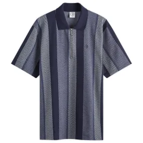 Polar Skate Co. Herringbone Jacques Short Sleeve Polo Shirt Blue