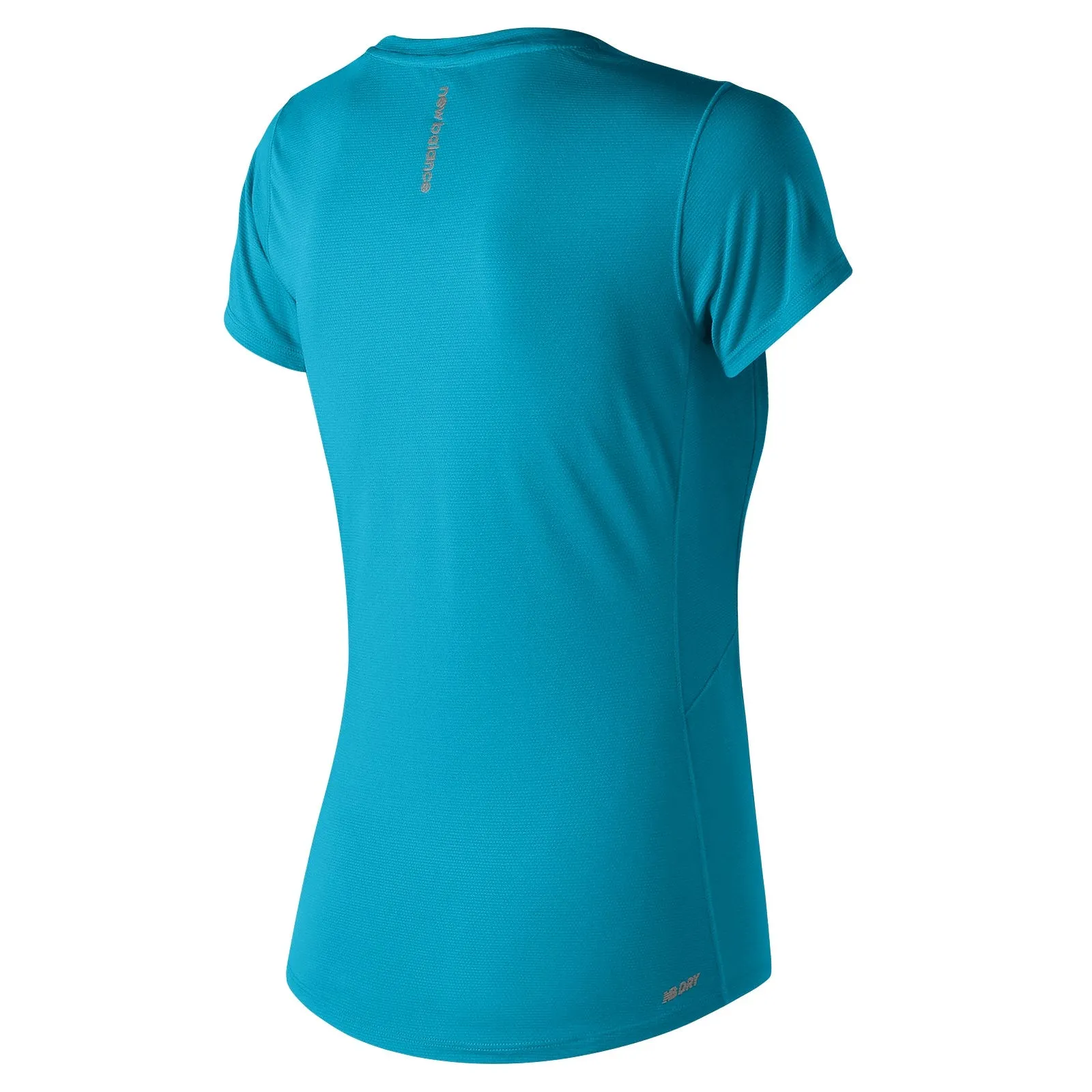 Polera Running Mujer New Balance Accelerate Short Sleeve Celeste