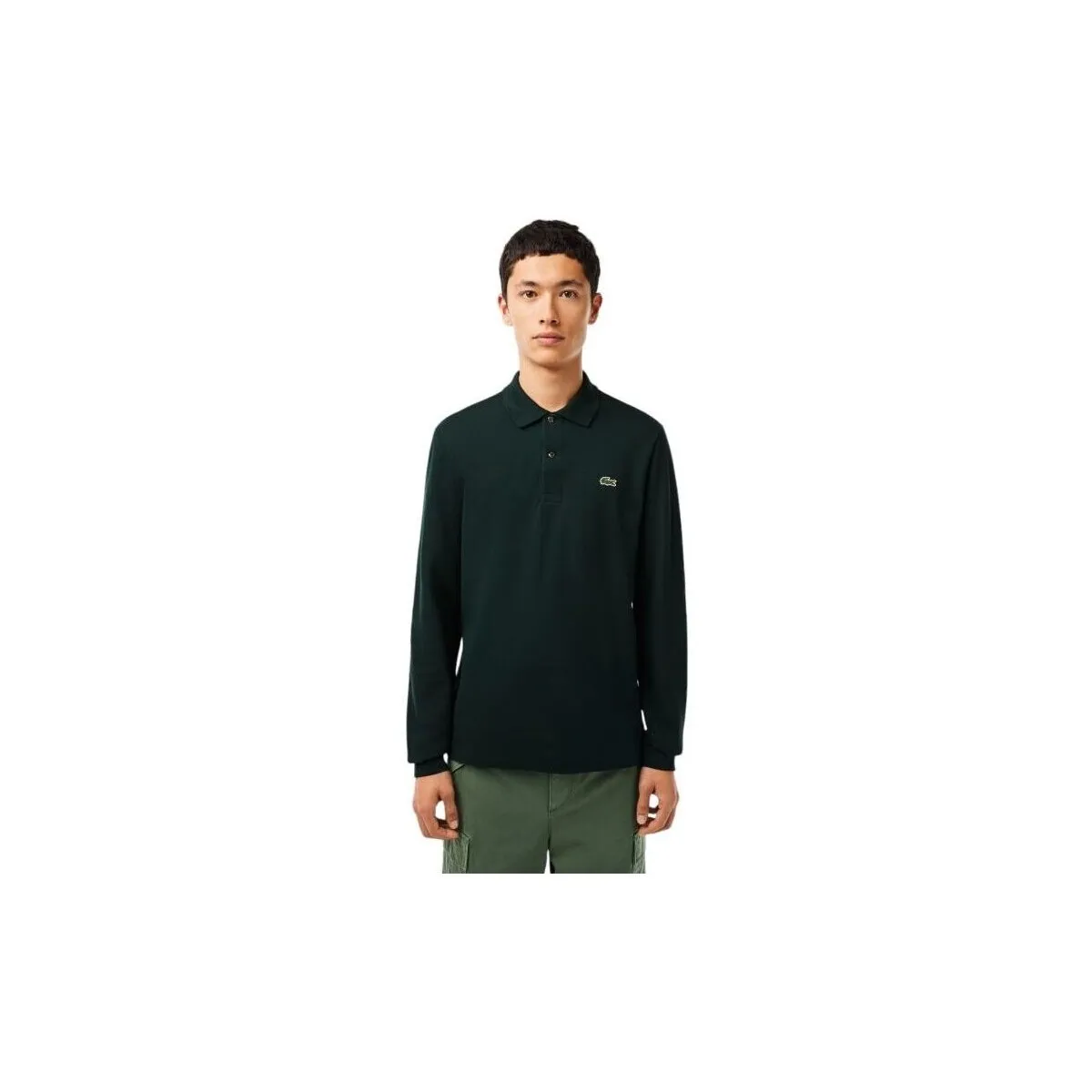 Polo Classic Fit Long Sleeve Hombre Dark Green