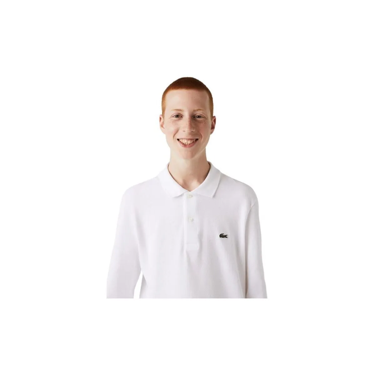 Polo Classic Fit Long sleeve Hombre White