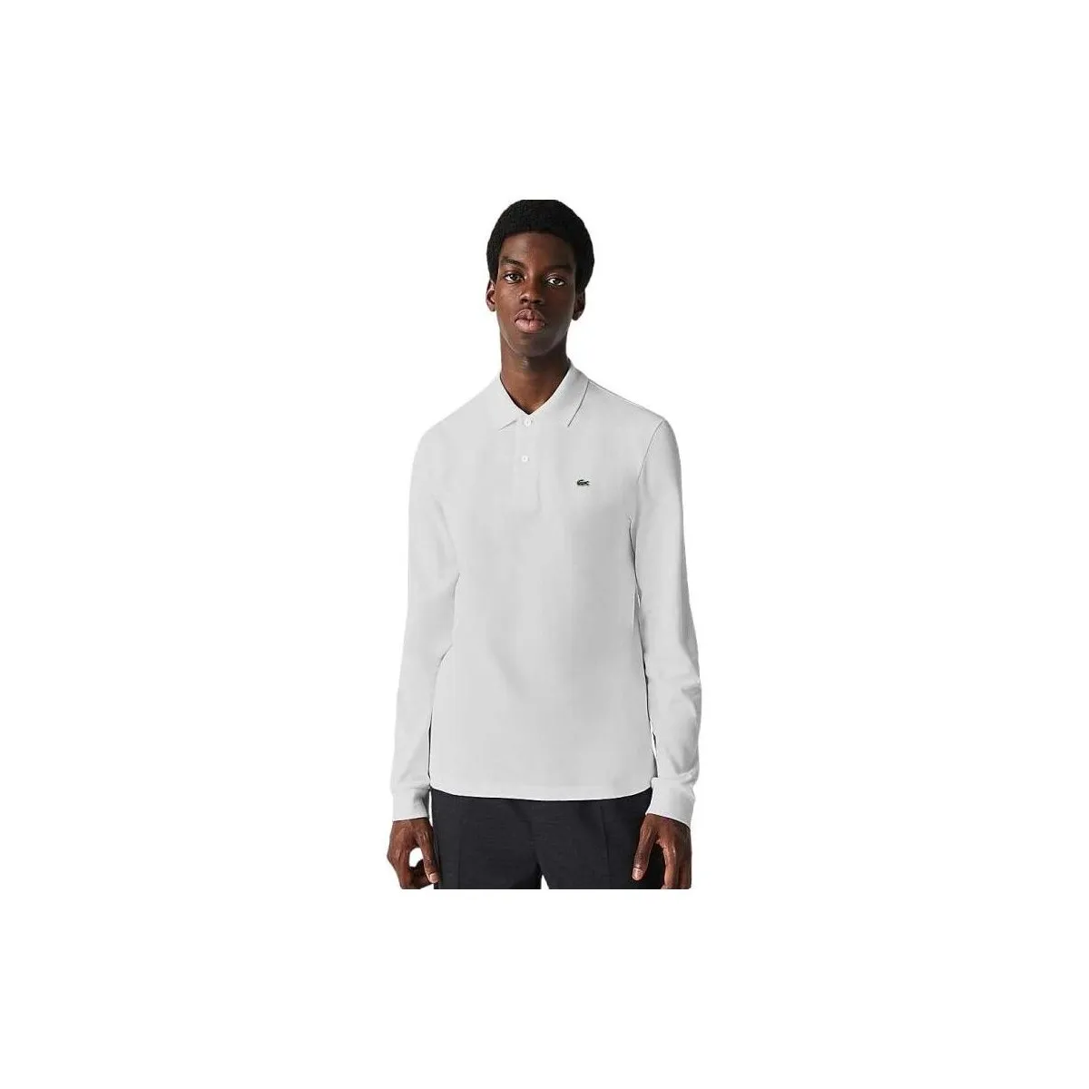 Polo Classic Fit Long sleeve Hombre White