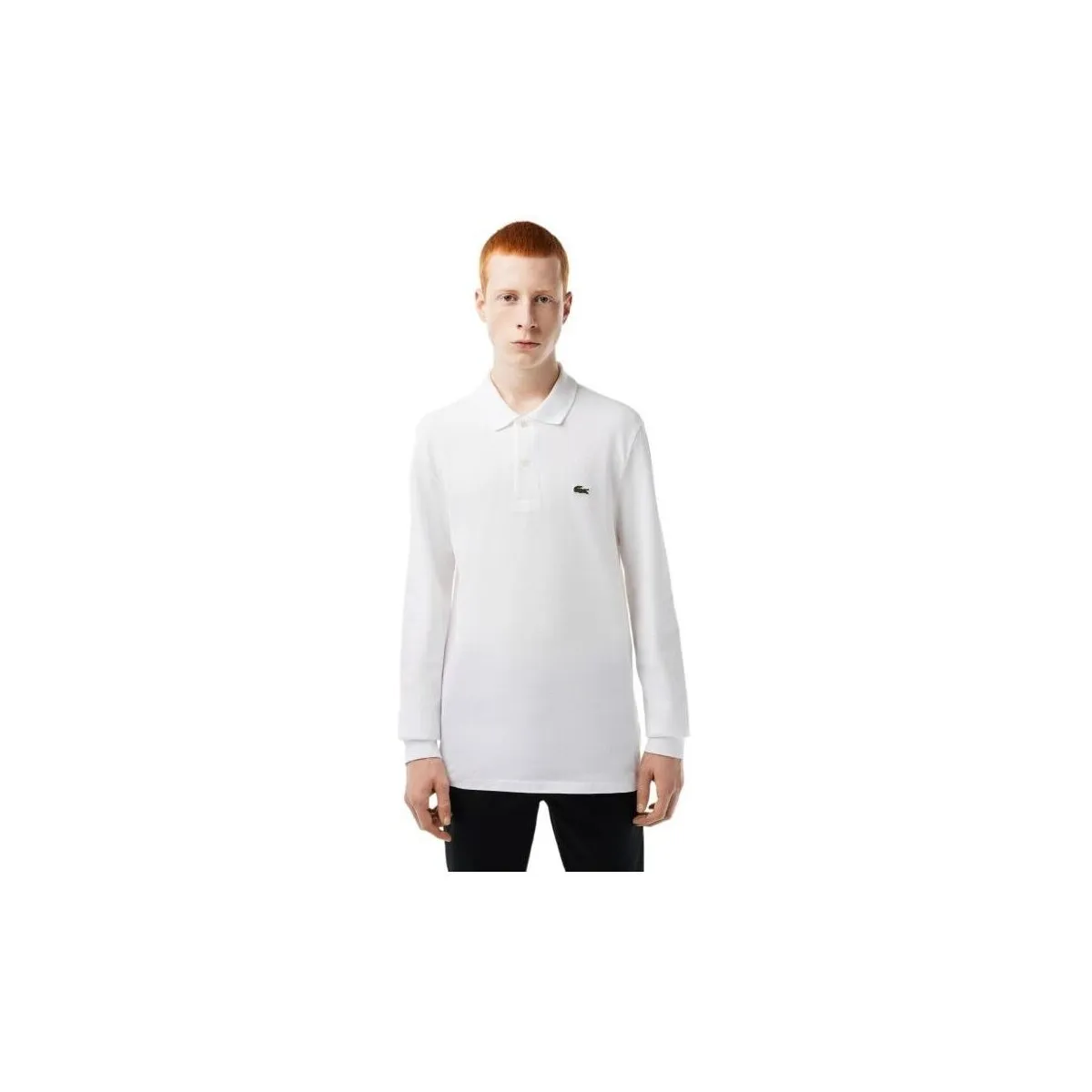 Polo Classic Fit Long sleeve Hombre White