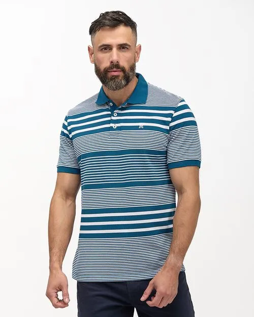 Polo Cuello Camisa Hombre Saylor Azul Imperial