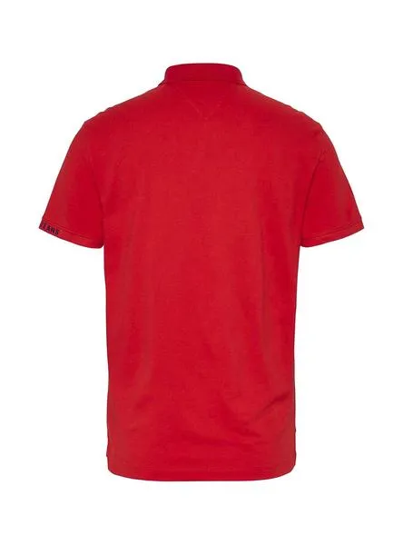 polo tommy jeans branded rojo para hombre