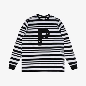 Pop Trading Company Big p Striped Long Sleeve T-shirt