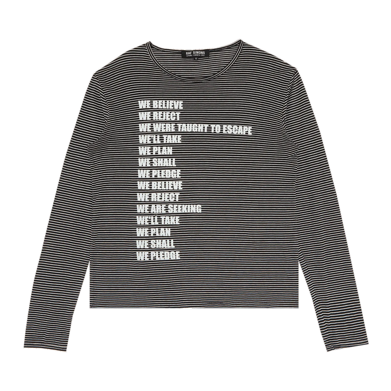 RAF SIMONS Vintage Woe Unto Those Stretch Long-Sleeve