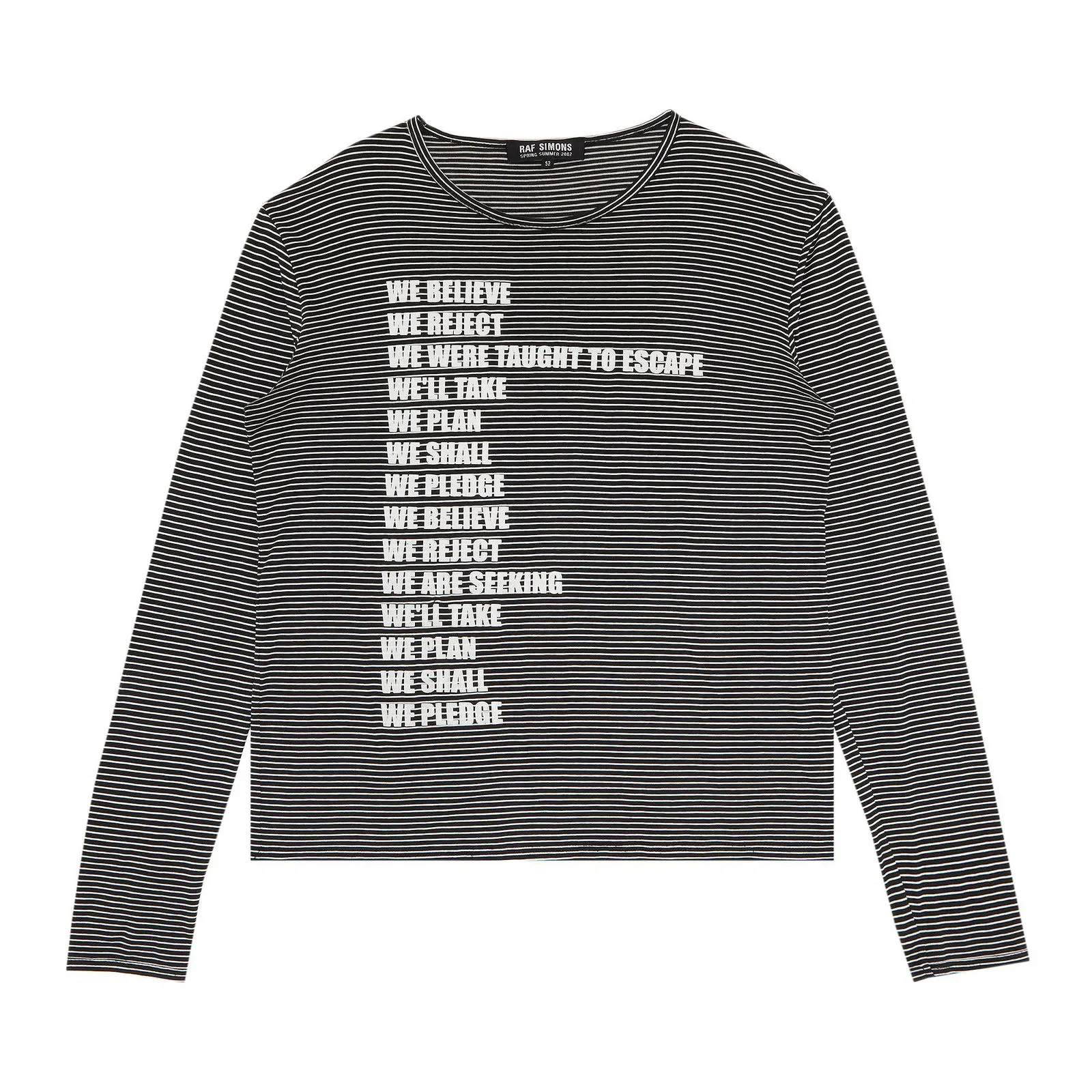 RAF SIMONS Vintage Woe Unto Those Stretch Long-Sleeve