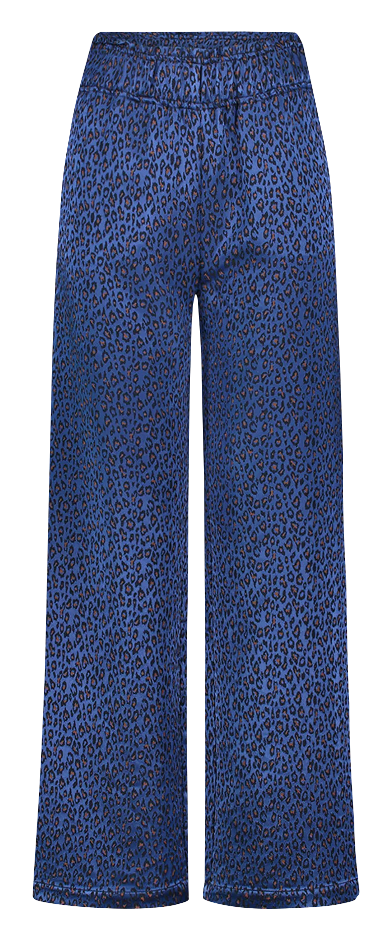 ROBYN - Pantalón recto con estampado de leopardo en azul