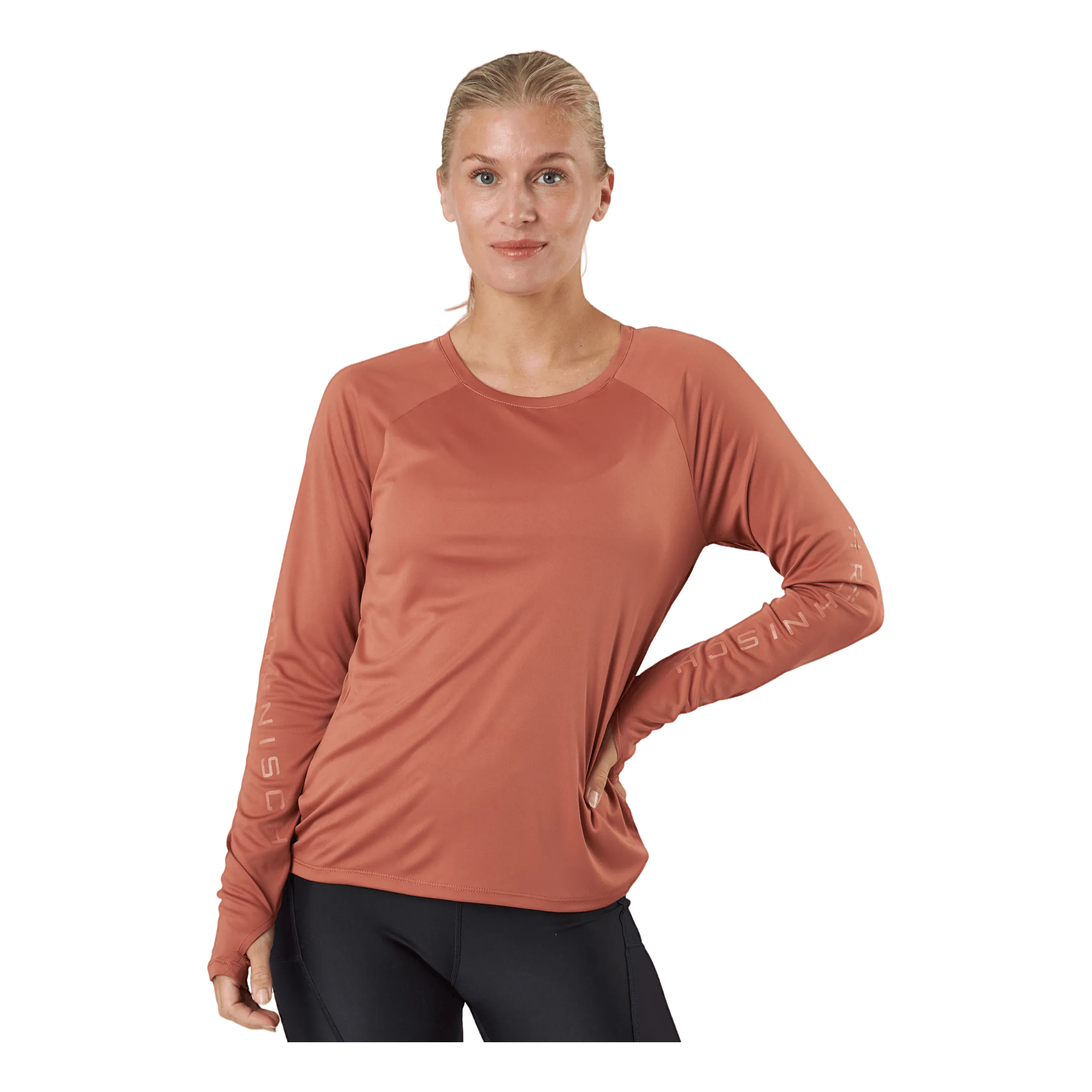 Röhnisch Active Logo Long Sleeve Copper Brown