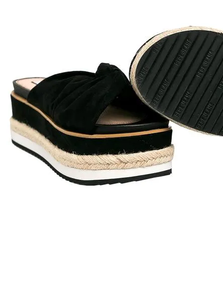 sandalias pepe jeans wick bass negro para mujer