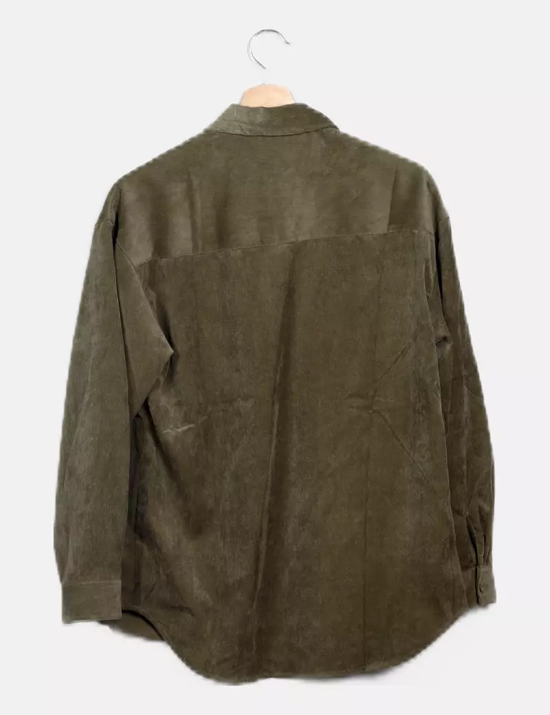 Stradivarius Camisa micropana verde