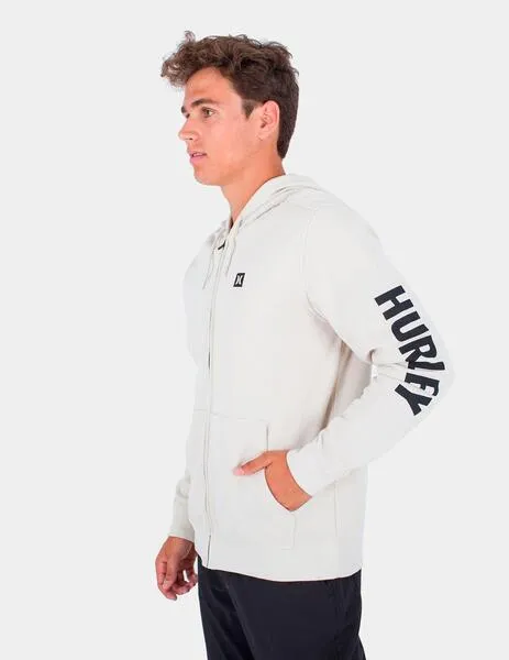 Sudadera Capucha Abierta HURLEY ICON BOXED - Bone