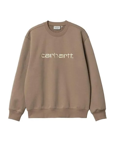 Sudadera carhartt wip sweat marrón de hombre