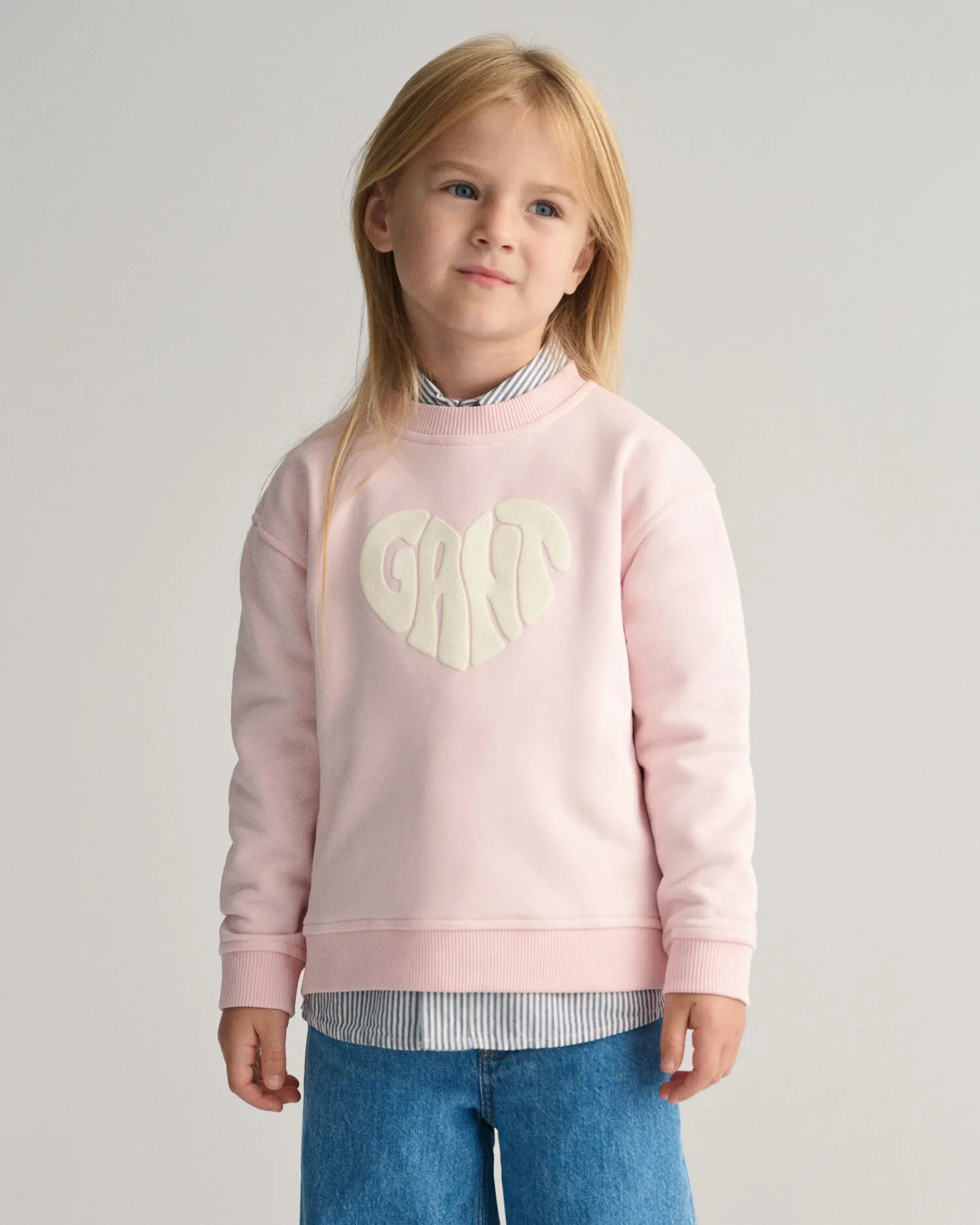 Sudadera de cuello redondo Heart Graphic Girls