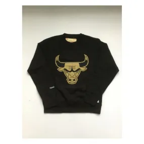 Sudadera Mitchell & Ness Gold Logo Hwc Chicago Bulls Crewneck